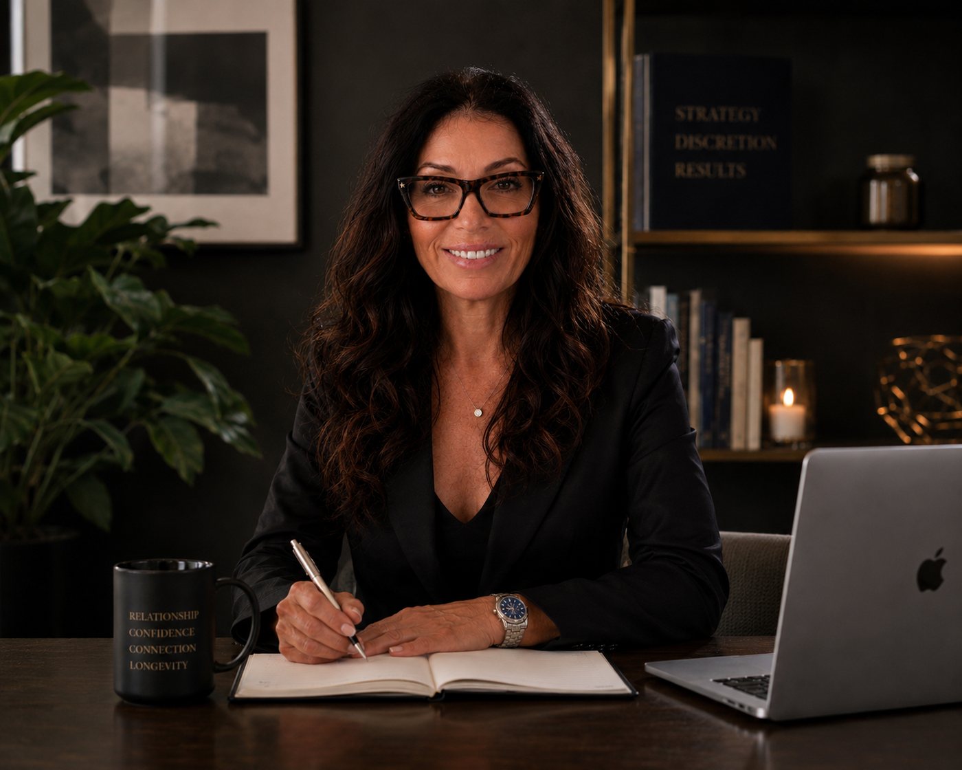 Marina, founder of MW Consulting, at work